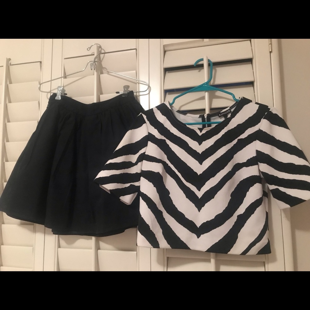 Express 2 piece skirt and shell set